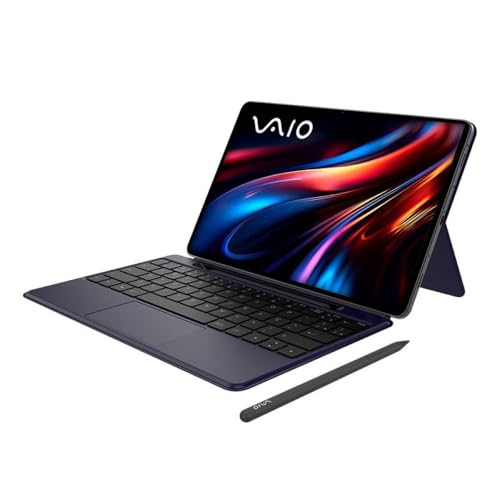 Tablet VAIO TL12 8GB 128GB Octa-Core, Tela AMOLED 12.6” 2.5K Com Teclado de Conexão Inteligente e Caneta Ativa, 5G Wifi Câmera 13MP + Selfie 12MP, Android 15 – Preto