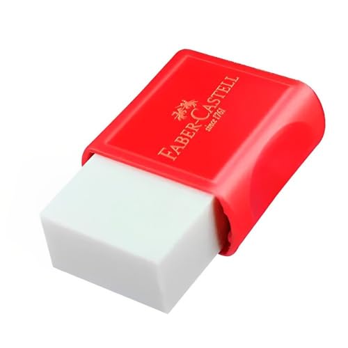 Borracha Grande com Cinta Plástica, Faber-Castell, FC Max, SM/107012, 56mm, Branca