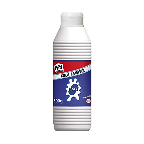 Cola Branca Pritt Tenaz, ideal para uso em casa, escola ou escritório, Cola branca com secagem transparente, Cola escolar atóxica adequada para crianças, Embalagem 1x500g