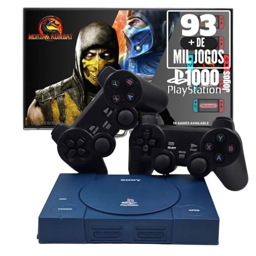 Console Retrô PSX com 93 mil jogos + 2 Controles diversos Games e Jogos + 1000 Jogos PS1
