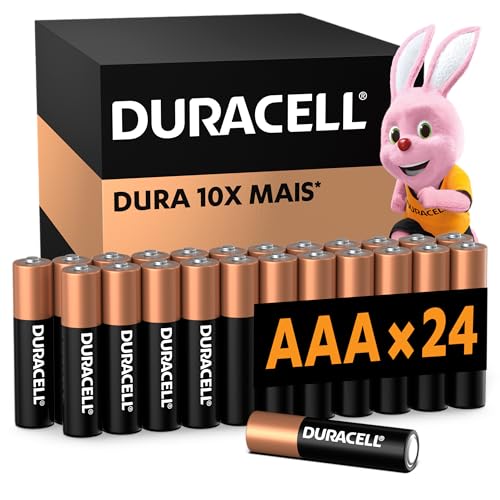 Duracell Pilha Alcalina AAA Pequena Com 24 Unidades