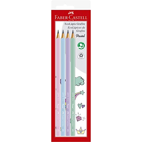 Ecolapis 1205 Max Pastel 4 Cores, Faber-Castell, SM/1205PASTEL, Multicor, pacote de 4