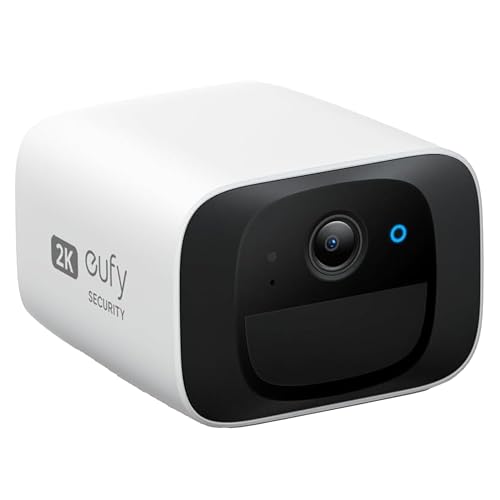 eufy SoloCam C210 por anker, Câmera De Segurança Wi-Fi Externa, Resolução 2K, A IA Pode Reconhecer Pessoas/Animais De Estimação/Carros, Sem Taxa Mensal, Compatível com HomeBase 3, 2,4 GHz Wi-Fi