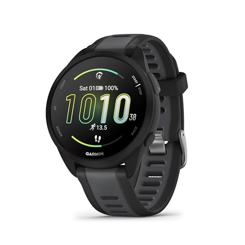 Garmin Relógio Forerunner 165 Preto 43mm com Monitor Cardíaco de Pulso e GPS