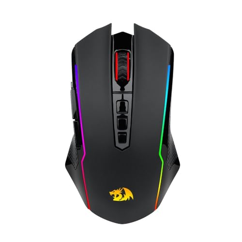 Mouse Gamer Redragon Nix, RGB, 10000DPI, 9 Botões, Wireless - M914-RGB - Preto