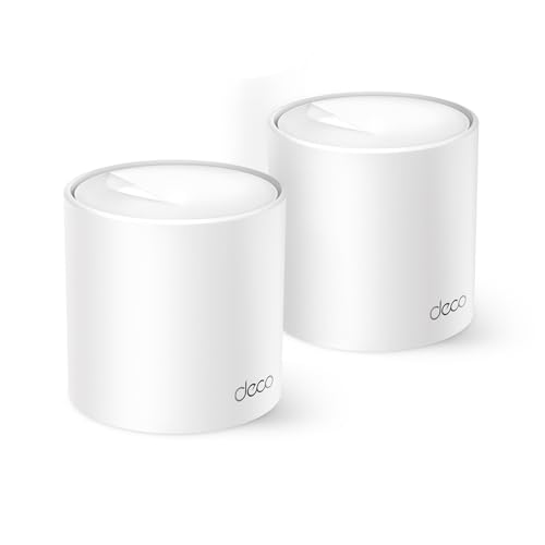 [New] TP-Link Deco X10(2-Pack)|AX1500 Whole Home Mesh Wi-Fi 6 System-Coverage up to 360 m², 3X Gigabit Ports per Unit, Band 80MHz Channel, ODFMA, 1024QAM, White