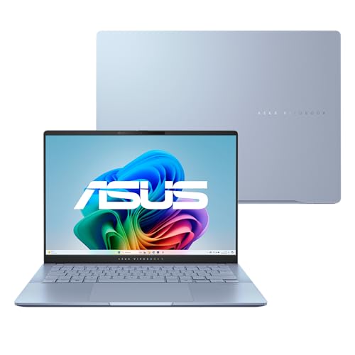 Notebook ASUS Vivobook S 14, Core Ultra 7, 32 GB, 1.0 TB SSD, W11 Home, Tela 14.0'' OLED, Mist Blue - S5406SA-PP097W