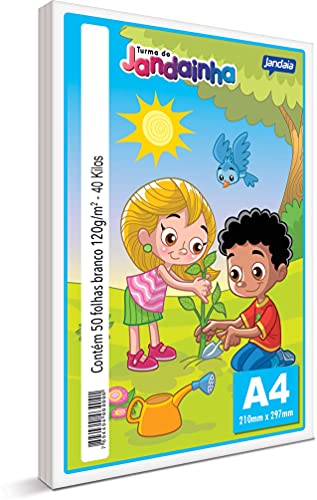 Papel Sulfite Jandainha A4 Branco 120g 40kg Pacote com 50 Folhas