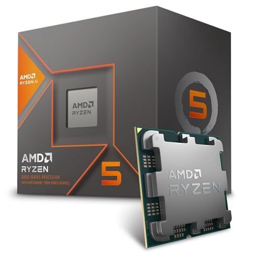 Processador AMD Ryzen 5 8600G Box (AM5/6 Cores/12 Threads/5.0GHz/22MB Cache/Wraith Stealth/Radeon 760M/AMD Ryzen AI)