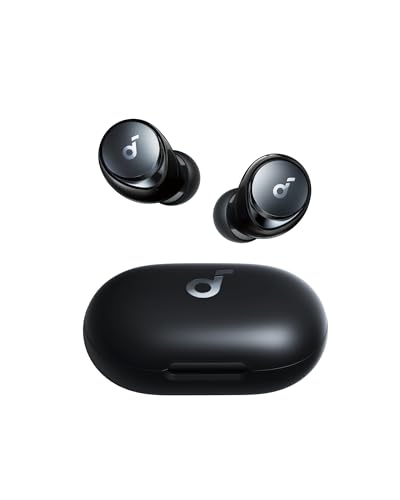 soundcore Space A40 da Anker, Fone de Ouvido Bluetooth Sem Fio, ANC Adaptativo Reduzem 98% do Ruído, 50H de Reprodução, Hi-Res, Ajuste Confortável, Personalização via App e Carregamento Sem Fio, Preto