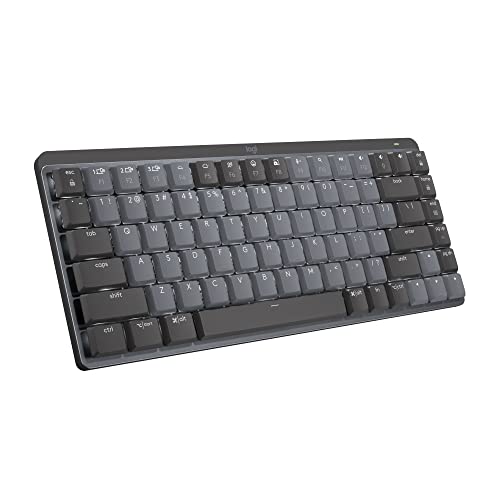 Teclado Mecânico sem fio Logitech MX Mechanical Mini com Teclas Retroiluminadas Tactile Quiet, Conexão USB ou Bluetooth Easy-Switch para até 3 dispositivos e Bateria Recarregável