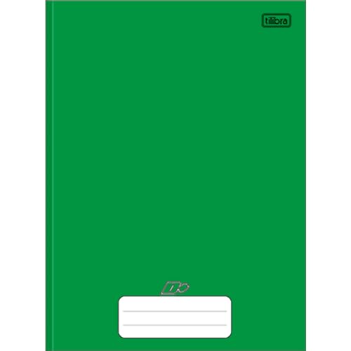 Tilibra - Tilibra D+ - Caderno Brochura Capa Dura, 200x275mm, 96 Folhas, Verde