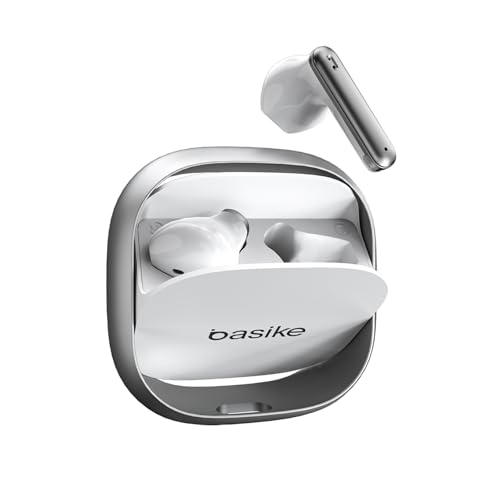 Fone de Ouvido Bluetooth TWS Basike G20-H Estéreo, Toque Sensível, 6h de Música, Bateria Recarregável, Bluetooth 5.4 (Branco)