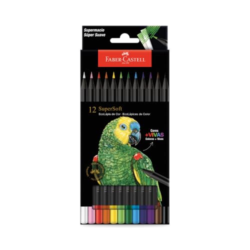Lápis De Cor, Faber-Castell, Ecolápis Supersoft, 210710, 12 cores