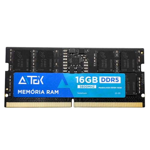 Memória Ram 16GB DDR5 5600MHz 1.1V com Alta Desempenho e Performance Jogos, Multitarefas (Notebook)