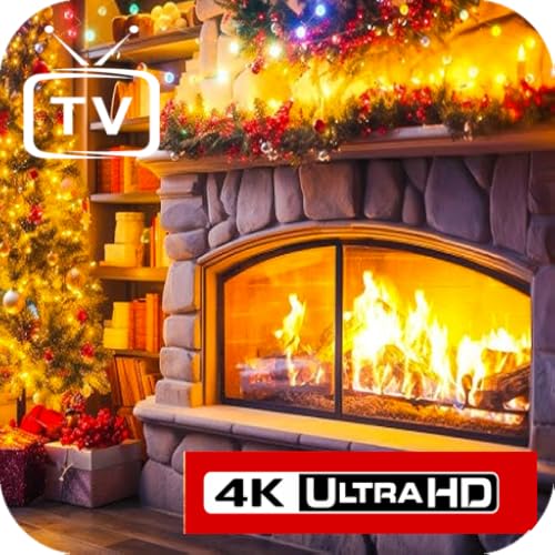 Merry Christmas Fireplace Ambiance : Xmas Fireplace Ambiance & Soft Crackling Fire Sounds | HD 4K Videos Screensaver for Relaxing
