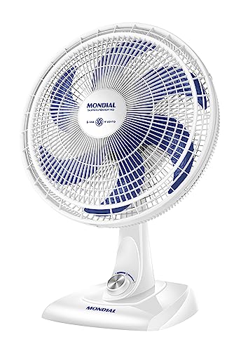 MONDIAL Ventilador de Mesa 40cm Super Power, Branco/Azul, 140W, 110V - VSP-40-W