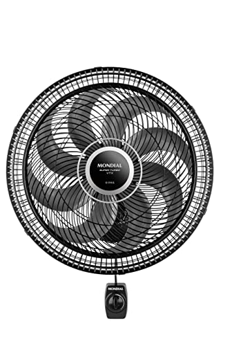 MONDIAL Ventilador de Parede 40cm Super Turbo 8 Pás, Preto/Prata, 140W, 110V - VTX-40P-8P