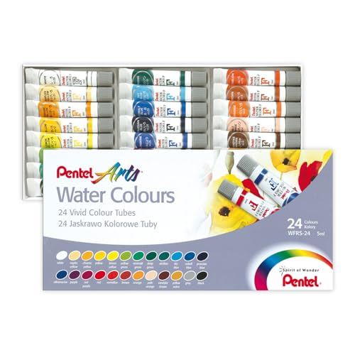 Pentel Tinta Aquarela Wfrs Arts à Base de Água 24 Cores WFRS-24