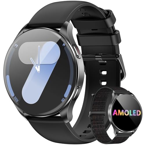 Smartwatch Redondo AMOLED 1.43" - Relógio Inteligente com Chamadas Bluetooth, 130+ Modos Esportivos, IP68, Compatível Android/iOS - Unissex
