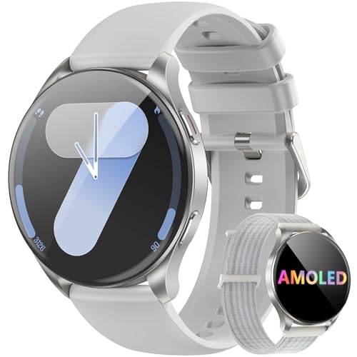 Smartwatch Redondo AMOLED 1.43" - Relógio Inteligente com Chamadas Bluetooth, 130+ Modos Esportivos, IP68, Compatível Android/iOS - Unissex