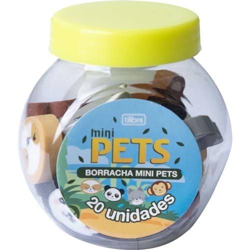 Tilibra - Borracha Mini Pets - Pote com 20 Unidades