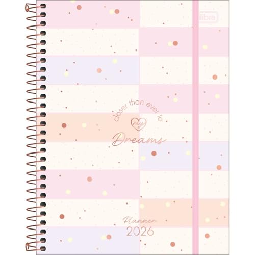 Tilibra - Planner Espiral 17,7 x 24 cm Soho 90 G 2026 - Retângulos Coloridos