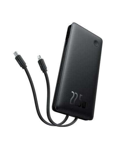 Carregador Portátil Baseus Digital Display Power Bank carregamento rápido 15W/22.5W (Preto 22.5W, 10000, Milliamp Hours)