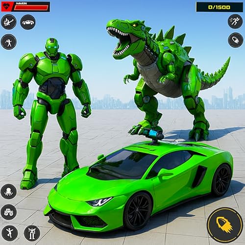Dino Robot Car Transform Game – Monster Truck Rampage