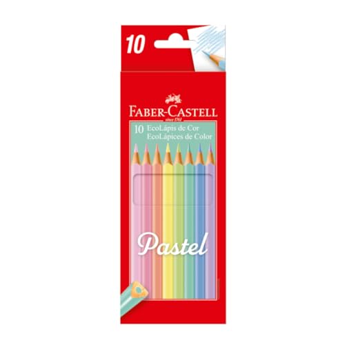Ecolapis Cor Pastel F.Castell 10 Cores, Faber-Castell, 120510P, Multicor, pacote de 10