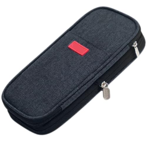 Estojo Escolar Organizador Masculino Feminino Grande Capacidade Estojo Lapis Material Escolar (Preto)