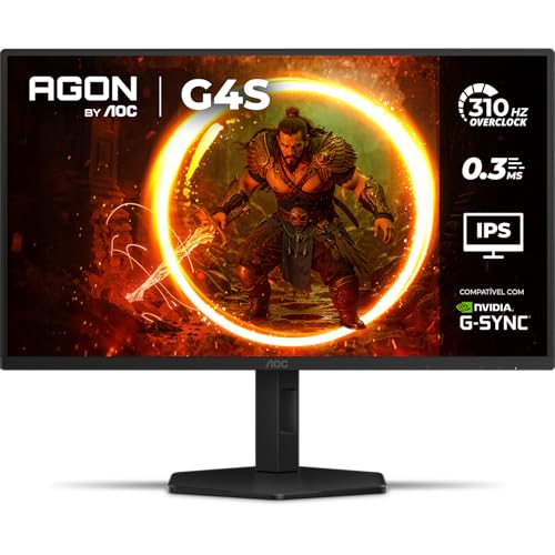 Monitor Gamer AOC AGON G4S 25" 310Hz 0.3ms HDR10 IPS Base Ajustável 25G4S/P