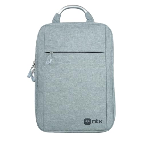 NTK - Mochila Edge Executiva Grande Expansível Impermeável para Escritório e Viagem - Reforço e Compartimento para Notebook até 16 Polegadas, Ideal para Trabalho e Estudo, Cinza